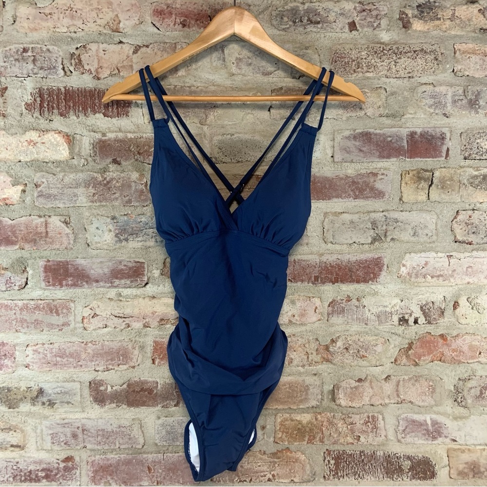 Blue One piece bathing suit small NWT